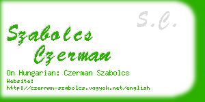 szabolcs czerman business card